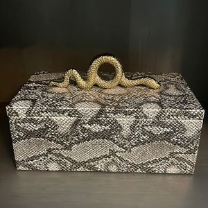 Snake theme felt lined keepsake box